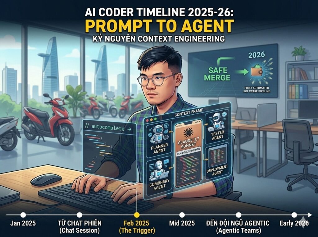 AI Coder Timeline 2025-Early2026: From Prompting to Agentic Software Teams